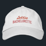 Rosa und rotes Brautparty Bestickte Baseballkappe<br><div class="desc">Roter Skriptname mit einer rosa Beschreibung von "Bachelorette" bestickt mit Baseballhutte.</div>