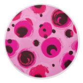 Rosa und rotes Design Keramikknauf (Vorderseite)