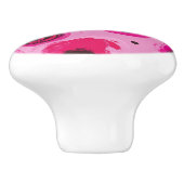 Rosa und rotes Design Keramikknauf (Seitenansicht)