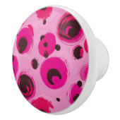 Rosa und rotes Design Keramikknauf (Rechts)