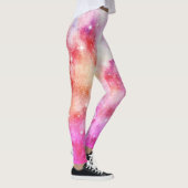 rosa und rotes Galaxiemuster Leggings (Rechts)