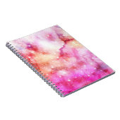 rosa und rotes Galaxiemuster Notizblock (Rechte Seite)