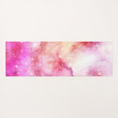 rosa und rotes Galaxiemuster Yogamatte (Rückseite (Horizontal))