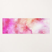rosa und rotes Galaxiemuster Yogamatte (Vorderseite (Horizontal))