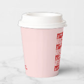 Rosa und Rotes Gefühl Lucky Junggeselinnen-Abschie Pappbecher (Rechts)