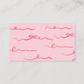 Rosa und rotes, gewelltes Rezept für die Braut Begleitkarte (Rückseite)