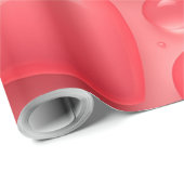 rosa und rotes Herz-Blasen-Muster Geschenkpapier (Rolleneckpunkt)
