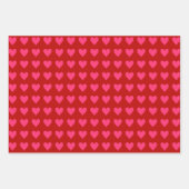 Rosa und rotes Herz mit Valentinrosa Geschenkpapier Set (Vorderseite 2)