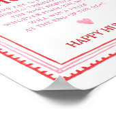 Rosa und Rotes Herz Schnuller Jagdspiel-Zeichen Poster (Ecke)