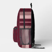 Rosa und rotes Karomuster Bedruckter Rucksack (Rechts)