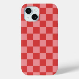 Rosa und rotes Karomuster - spielerisches Valentin Case-Mate iPhone Hülle