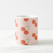 Rosa und rotes Kirschenfruchtmuster Kaffeetasse (Mittel)