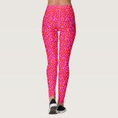 Rosa und rotes Leopardenmuster Leggings (Rückseite)