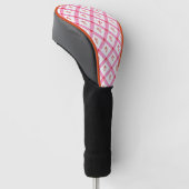 Rosa und rotes Mädchen-Muster mit Initialen Golf Headcover (angewinkelt)
