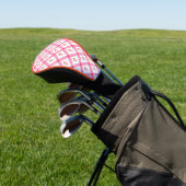Rosa und rotes Mädchen-Muster mit Initialen Golf Headcover (In SItu)