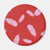 Rosa und Rotes Magnet - Federn (Vorne)