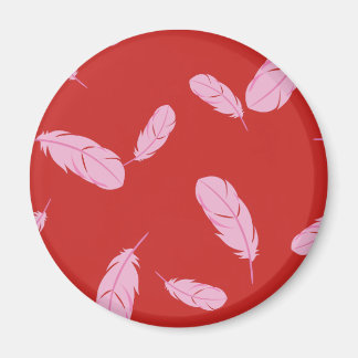 Rosa und Rotes Magnet - Federn