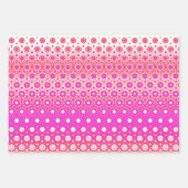 Rosa und rotes Mosaik Geschenkpapier Set (Vorderseite)
