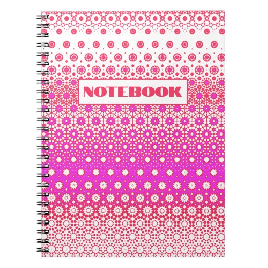 Rosa und rotes Mosaik Notizblock (Vorderseite)