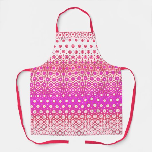 Rosa und rotes Mosaik Schürze (Vorderseite)