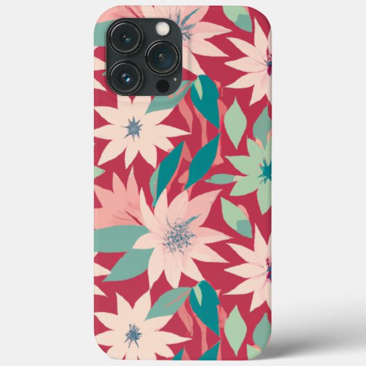 rosa und rotes Muster Case-Mate iPhone Hülle (Rückseite)