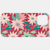 rosa und rotes Muster Case-Mate iPhone Hülle (Rückseite (Horizontal))