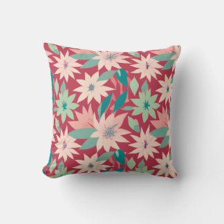 rosa und rotes Muster Kissen