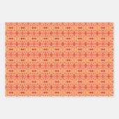 Rosa und Rotes Orange Geschenkpapier Set (Vorderseite 3)