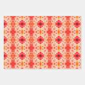 Rosa und Rotes Orange Geschenkpapier Set (Vorderseite)