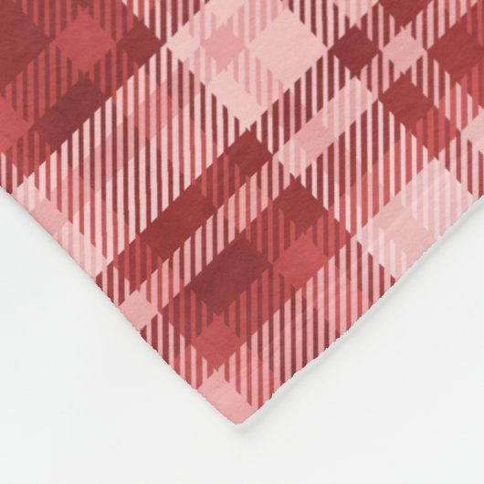 rosa und rotes Patchwork-Design Fleecedecke (Ecke)