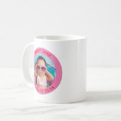 Rosa und rotes Personalisiertes Foto Kaffeetasse (Vorderseite Links)