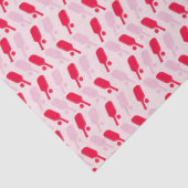 Rosa und rotes Pickleball-Muster Seidenpapier (Detail)