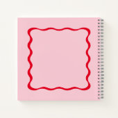 Rosa und rotes Retro Bachelorette Wochenende Gäste Notizblock (Rückseite)