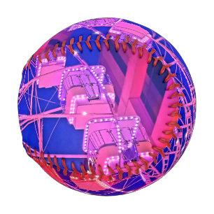 Rosa und rotes Riesenrad Baseball