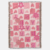 Rosa und rotes Schachbrettmuster Decke (Vorderseite Vertikal)