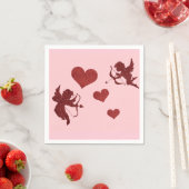 Rosa und rotes Valentinpapier Napkins Serviette (Beispiel)
