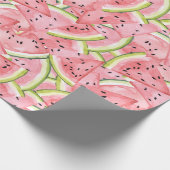 Rosa und rotes Wassermelone-Muster Geschenkpapier (Ecke)