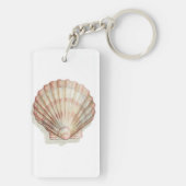 Rosa und SahneSeashell Schlüsselanhänger (Rückseite)