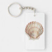 Rosa und SahneSeashell Schlüsselanhänger (Vorderseite)
