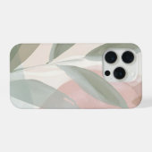 Rosa und Salbei Botanical Abstract – Sanfte Modern iPhone Hülle (Rückseite (Horizontal))