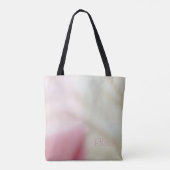 Rosa und satinierte Stoffe mit Ihren Initialen Tasche (Rückseite)