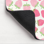 Rosa und schicke fruchtige Erdbeeren Mousepad (Ecke)