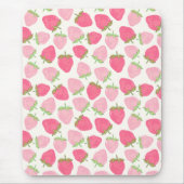 Rosa und schicke fruchtige Erdbeeren Mousepad (Vorne)