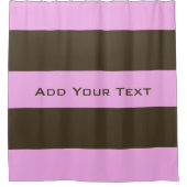 Rosa und Schokolade Braun breite Streifen von STay Duschvorhang (Vorderseite)