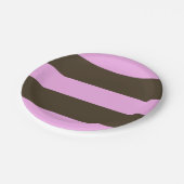 Rosa und Schokolade Braun Streifen von ST. Aylor Pappteller (Schrägansicht)
