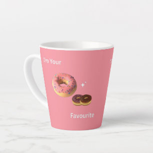 Rosa und Schokolade Donut Tasse - Sweet Morning Vi