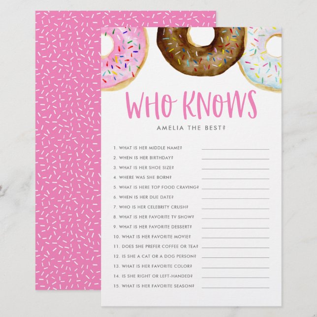 Rosa und Schokolade Donuts, die Mama das beste Spi (Vorne/Hinten)