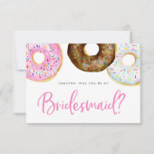Rosa und Schokolade Donuts ist meine Bridesmaid (Vorderseite)
