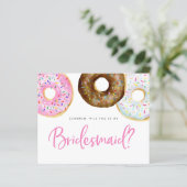 Rosa und Schokolade Donuts ist meine Bridesmaid (Stehend Vorderseite)