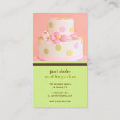 Rosa und Schokolade Hochzeitstorte Visitenkarten Visitenkarte (Rückseite)